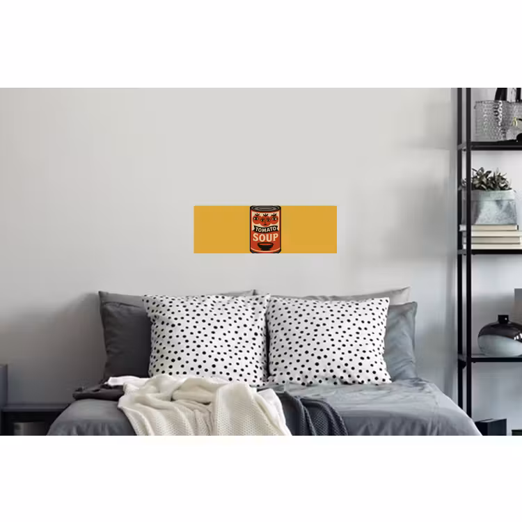 Muursticker - Tomatensoep - Gezichtje - Illustratie - Rood — 5
