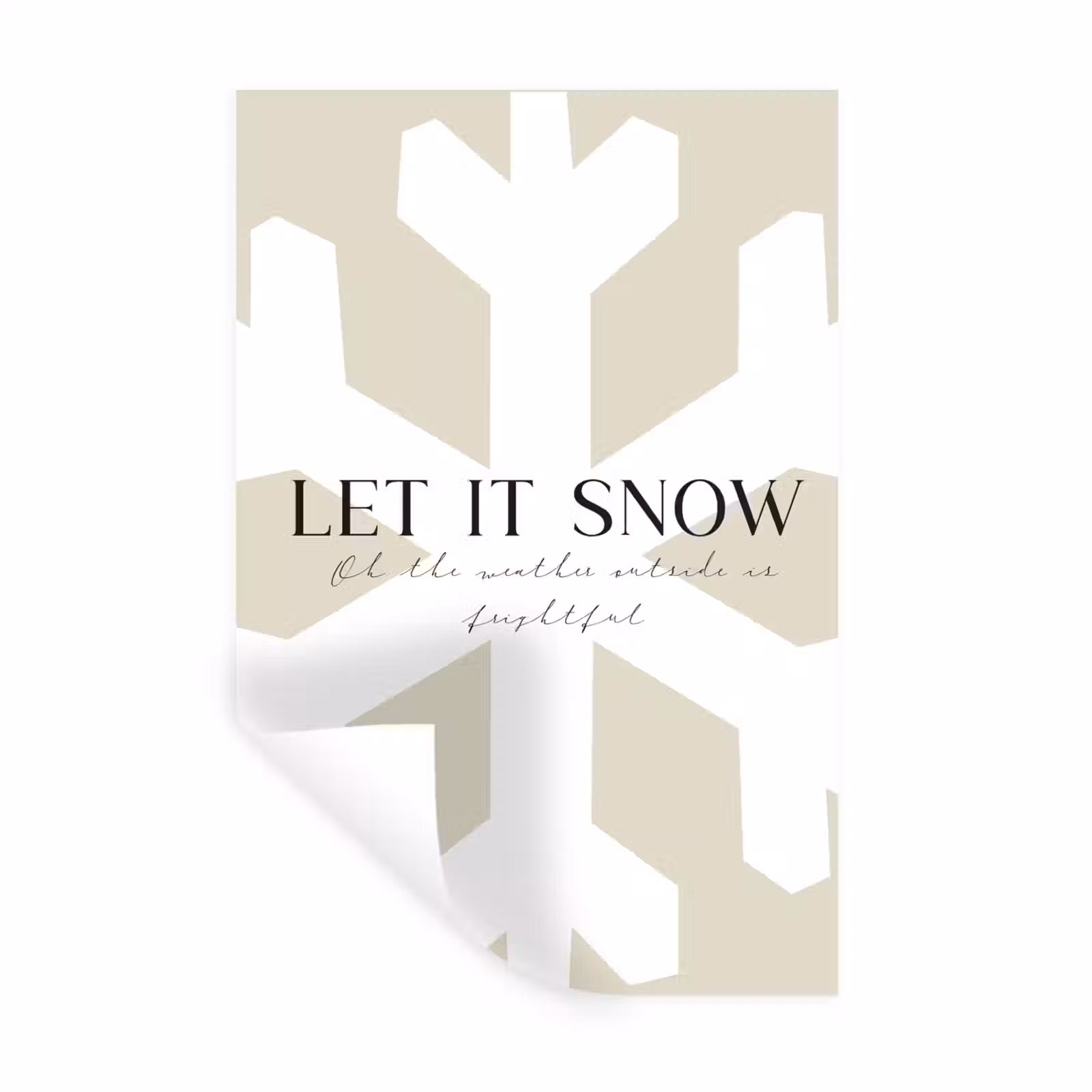 Muursticker - Sneeuw - Japandi - Winter - Decoratie — 1