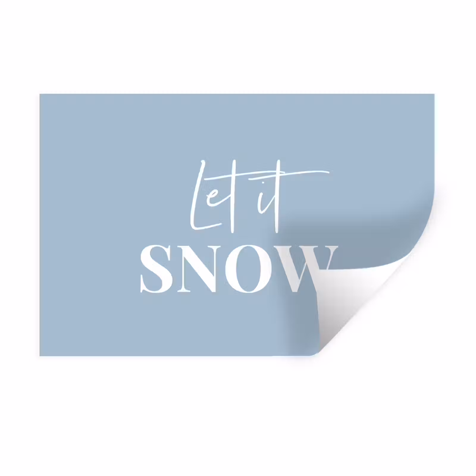 Muursticker - Sneeuw - Winter - Blauw - Let it snow — 1