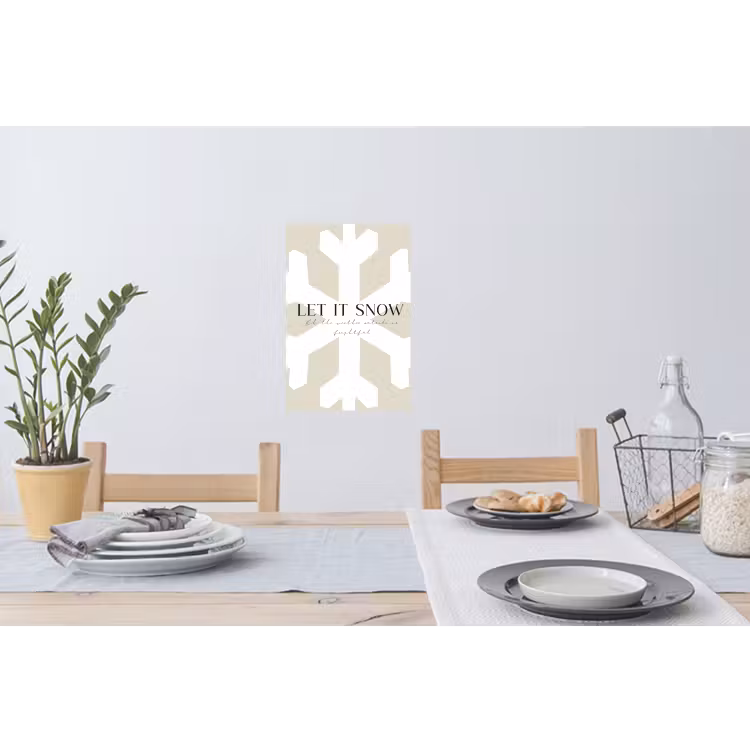 Muursticker - Sneeuw - Japandi - Winter - Decoratie — 3