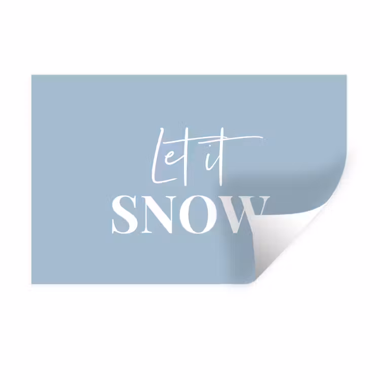 Muursticker - Sneeuw - Winter - Blauw - Let it snow — 1