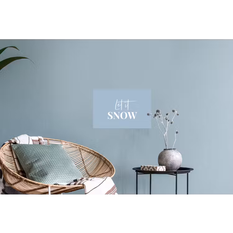 Muursticker - Sneeuw - Winter - Blauw - Let it snow — 4