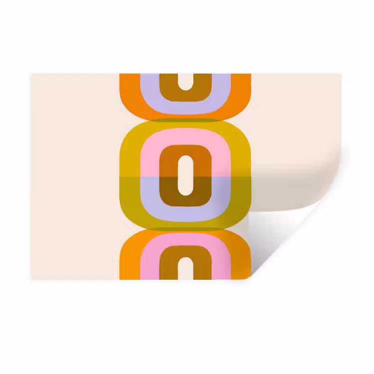 Muursticker - Stapel - Vormen - Geblokt - Oranje — 1