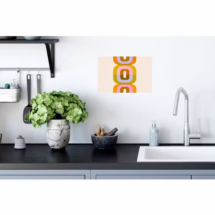 Muursticker - Stapel - Vormen - Geblokt - Oranje — 2