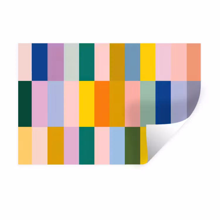 Muursticker - Stroken - Blauw - Patroon - Abstract — 1