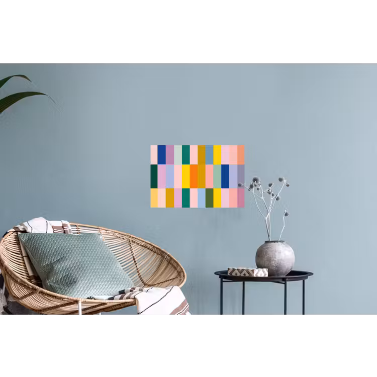 Muursticker - Stroken - Blauw - Patroon - Abstract — 4