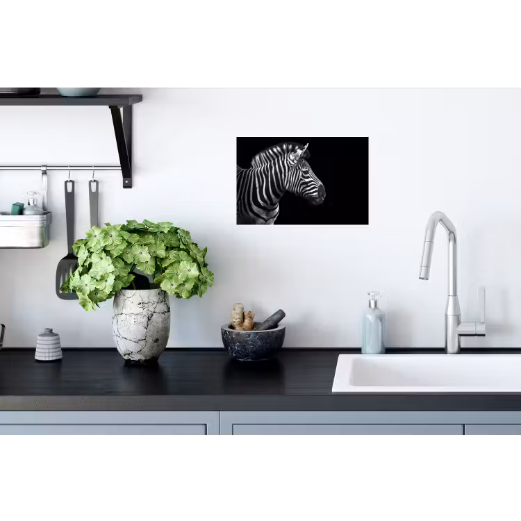 Muursticker - Zebra - Zwart - Wit - Portret - Dieren — 2