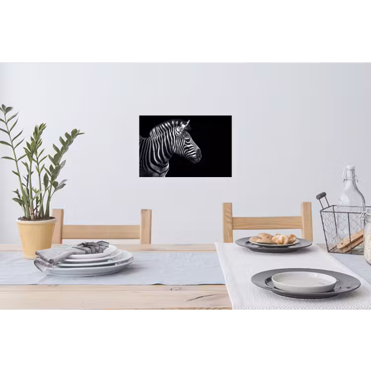 Muursticker - Zebra - Zwart - Wit - Portret - Dieren — 3