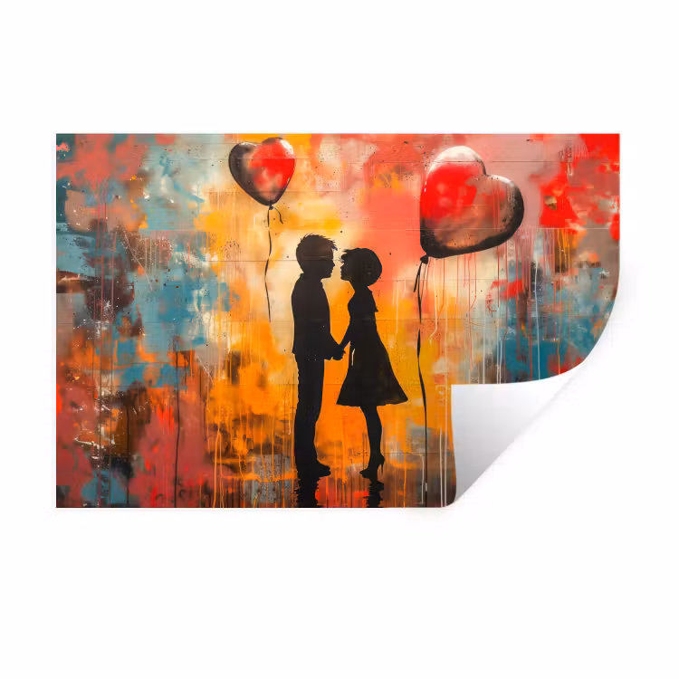 Muursticker - Street art - Liefde - Graffiti - Kunst - Banksy — 1