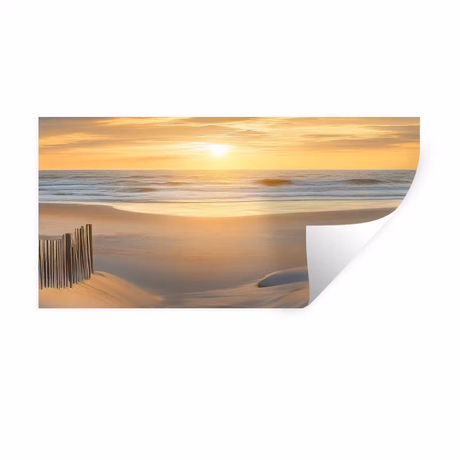 Muursticker - Strand - Duinen - Zonsondergang — 1