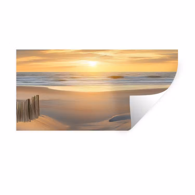 Muursticker - Strand - Duinen - Zonsondergang — 1