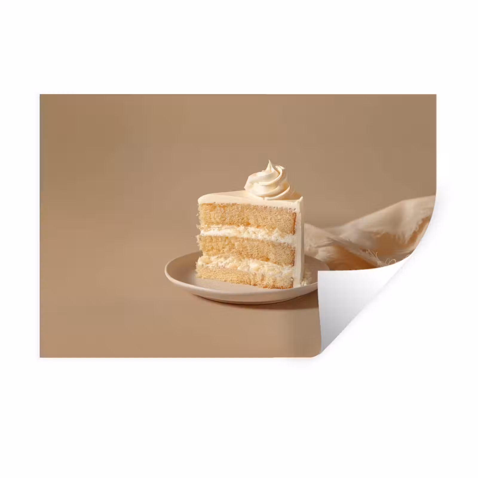 Muursticker - Vanilletaart - Cake - Romig — 1