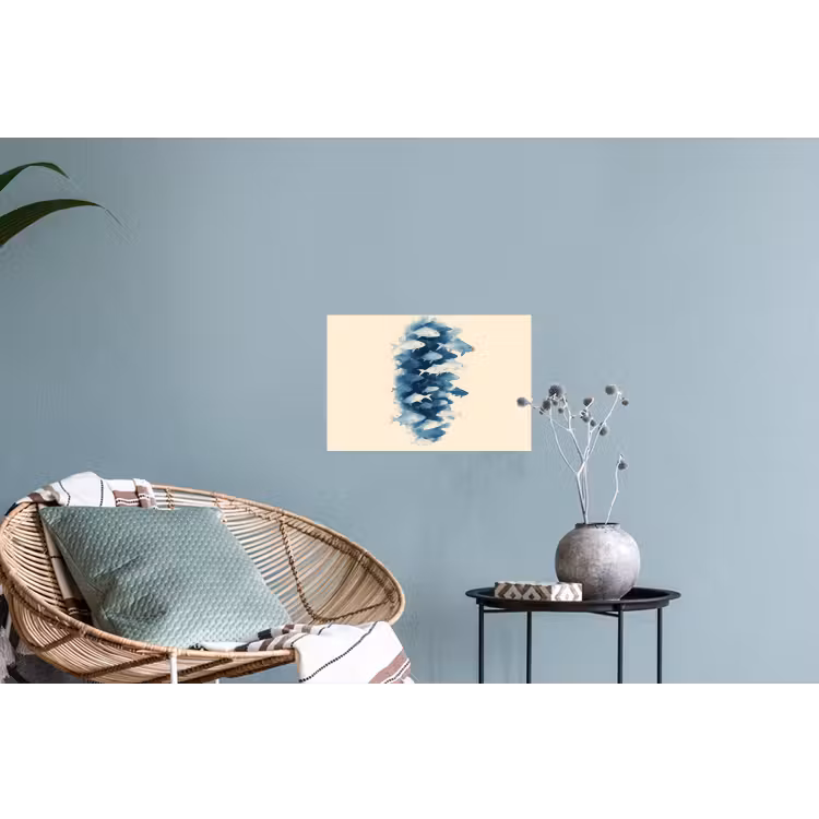 Muursticker - Vissen - Minimalistisch - Blauw — 4