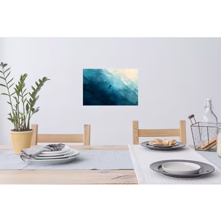 Muursticker - Zee - Silhouet - Abstract - Blauw — 3