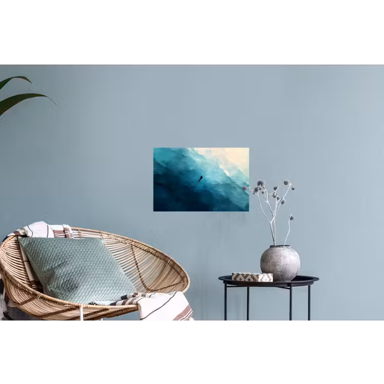 Muursticker - Zee - Silhouet - Abstract - Blauw — 4