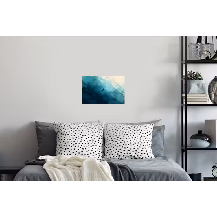 Muursticker - Zee - Silhouet - Abstract - Blauw — 5