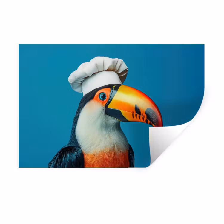 Muursticker - Toekan - Papegaai - Vogel - Koksmuts — 1