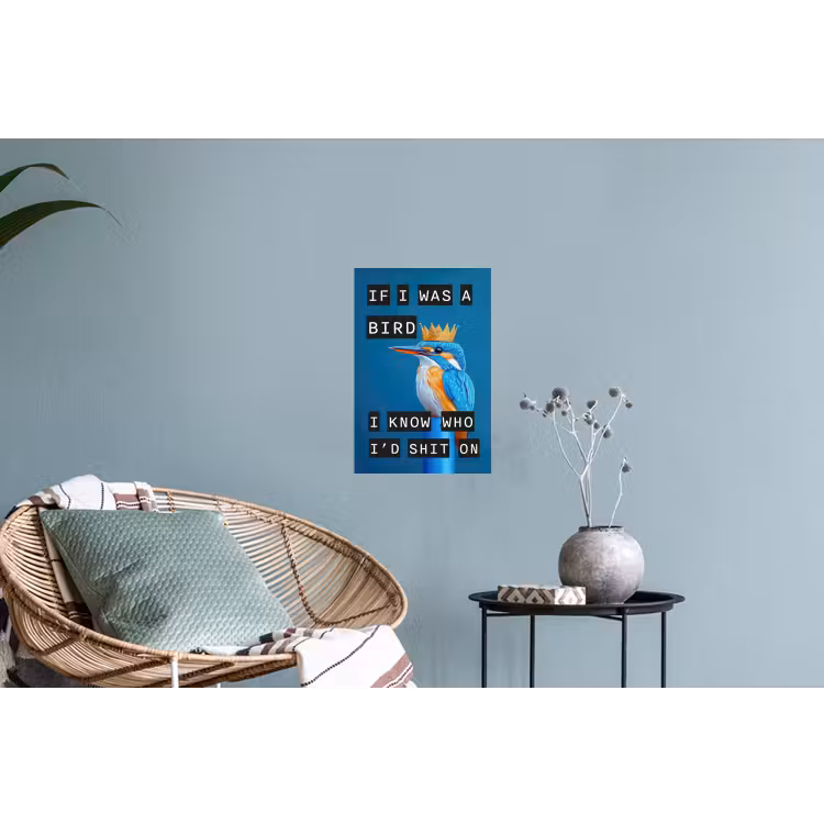 Muursticker - Vogel - Decoratie - Ijsvogel - Blauw — 4