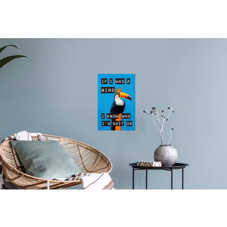 Muursticker - Vogel - Toekan - Blauw - Quotes — 4