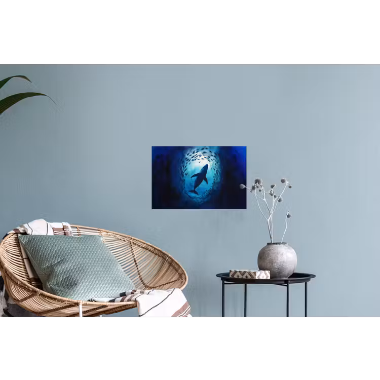 Muursticker - Walvis - Vissen - Donkerblauw — 4