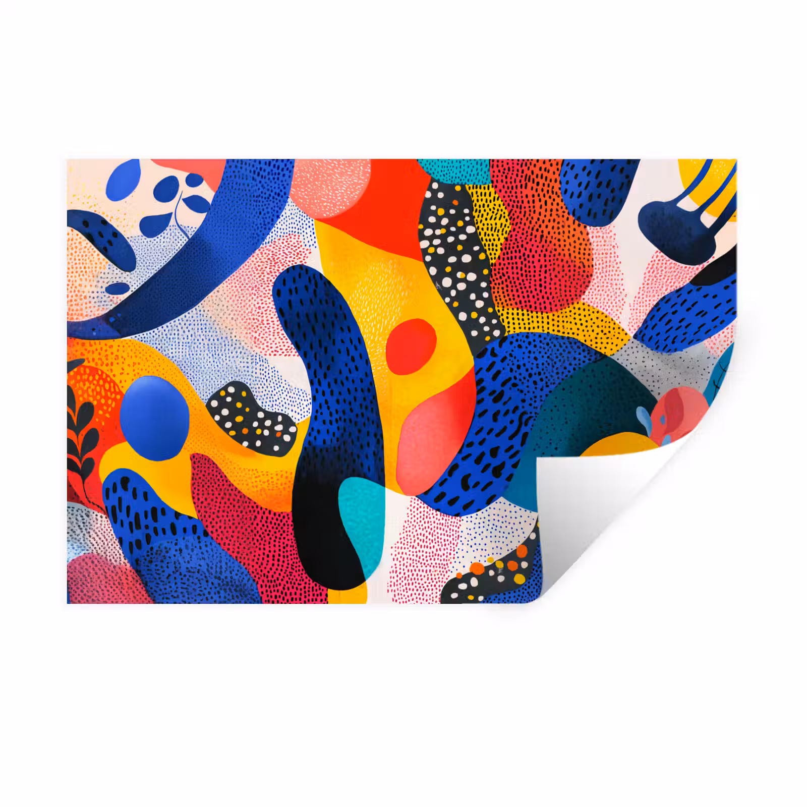 Muursticker - Vormen - Abstract - Stippels - Blauw — 1