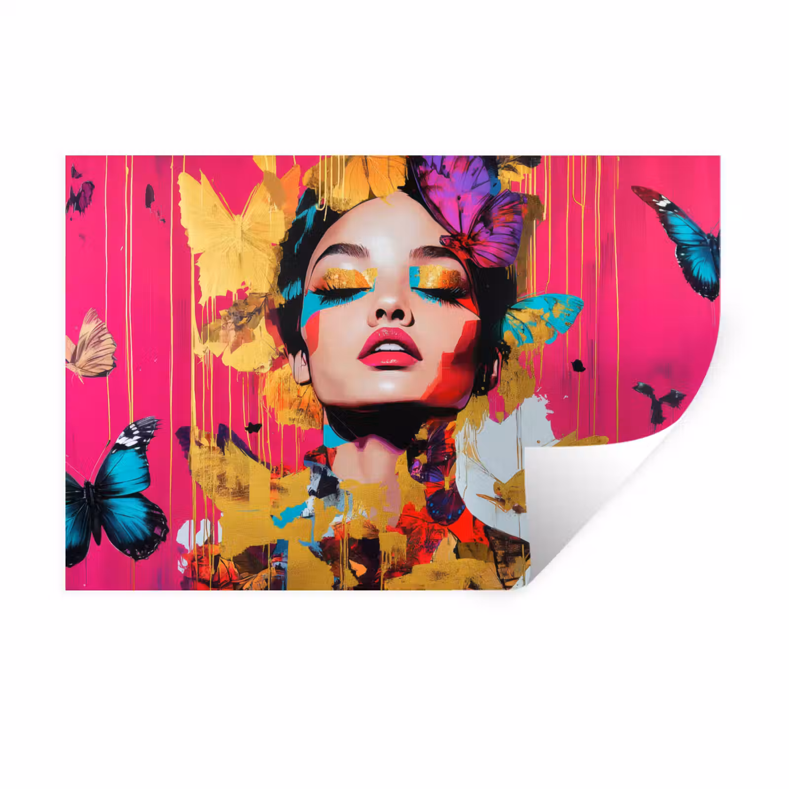 Muursticker - Vrouw - Abstract - Kleurrijk — 1