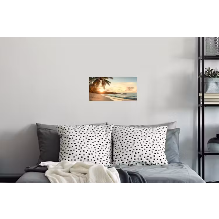 Muursticker - Strand - Palmbomen - Oceaan - Zonsondergang — 5