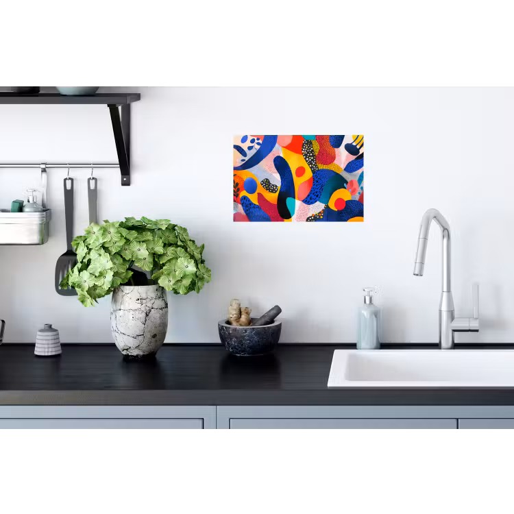 Muursticker - Vormen - Abstract - Stippels - Blauw — 2
