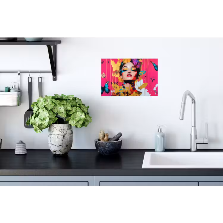 Muursticker - Vrouw - Abstract - Kleurrijk — 2