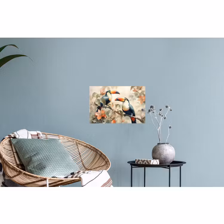 Muursticker - Toekan - Vogels - Bloemen - Tak — 4