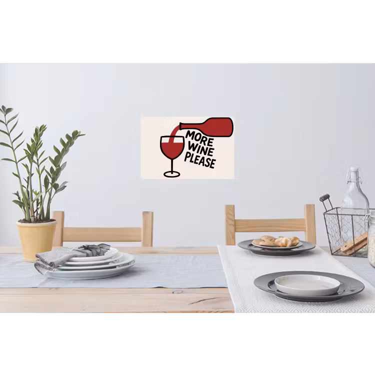 Muursticker - Wijnfles - Quote - Rood - Glas — 3
