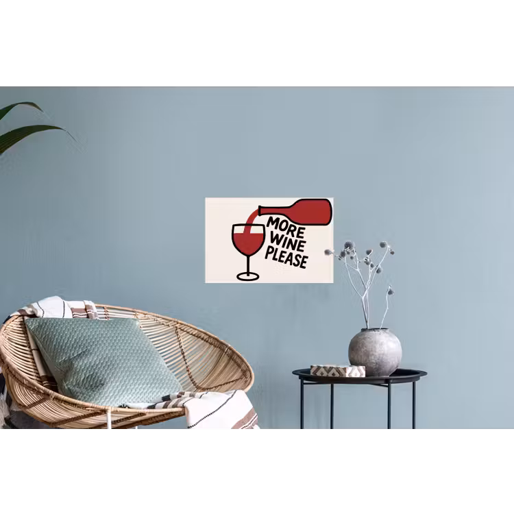 Muursticker - Wijnfles - Quote - Rood - Glas — 4