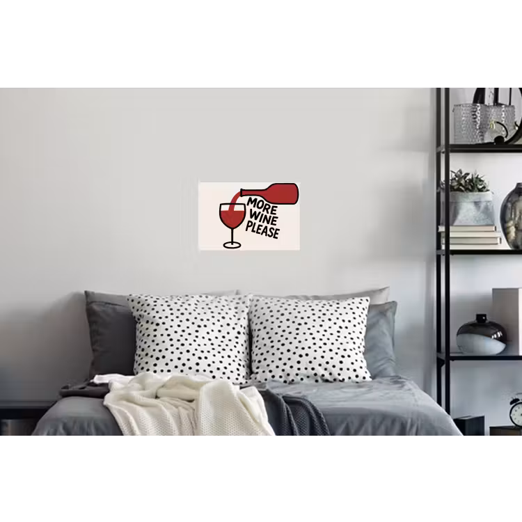 Muursticker - Wijnfles - Quote - Rood - Glas — 5