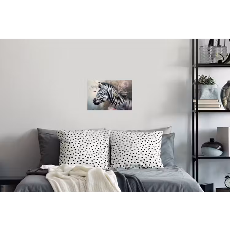 Muursticker - Zebra - Wilde dieren - Vlinder - Bloemen — 5