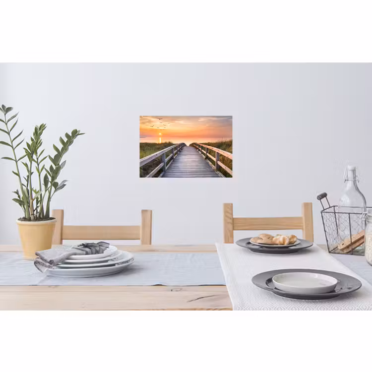 Muursticker - Zonsonderang - Zee - Pad - Gras - Duin - Vogels — 3