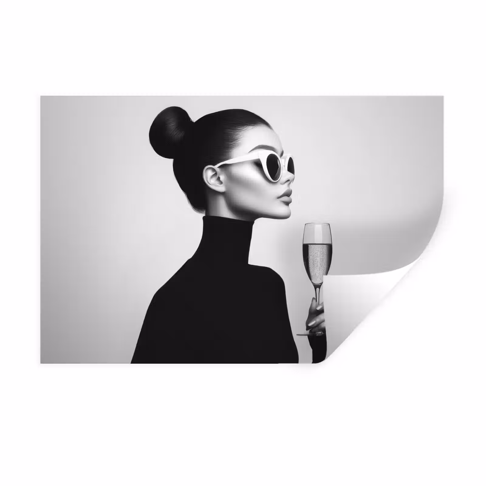 Muursticker - Vrouw - Champagne - Modern — 1