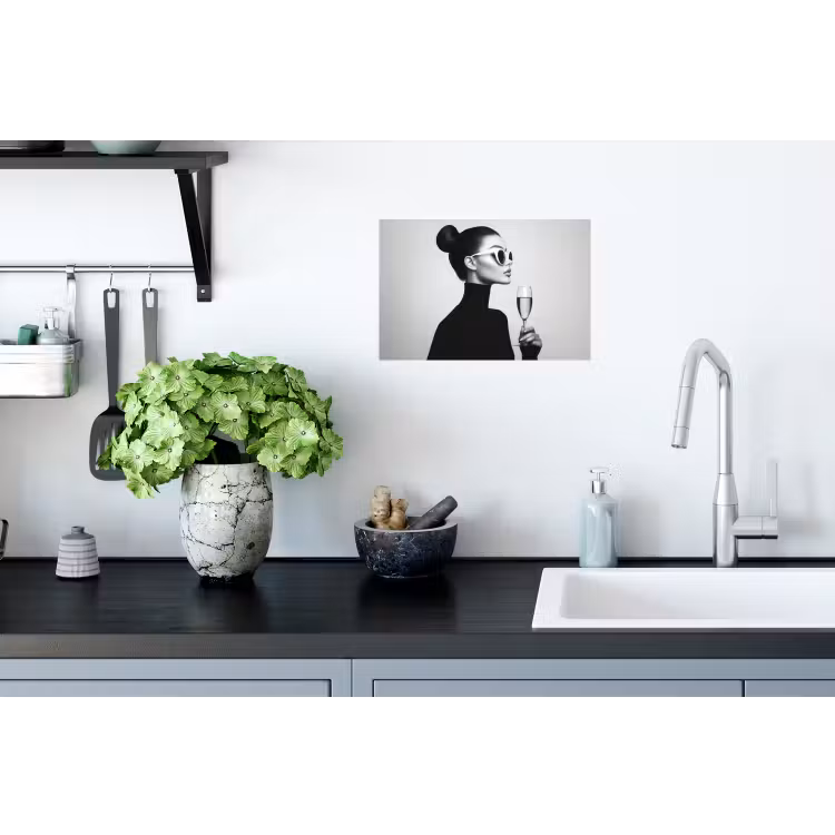 Muursticker - Vrouw - Champagne - Modern — 2