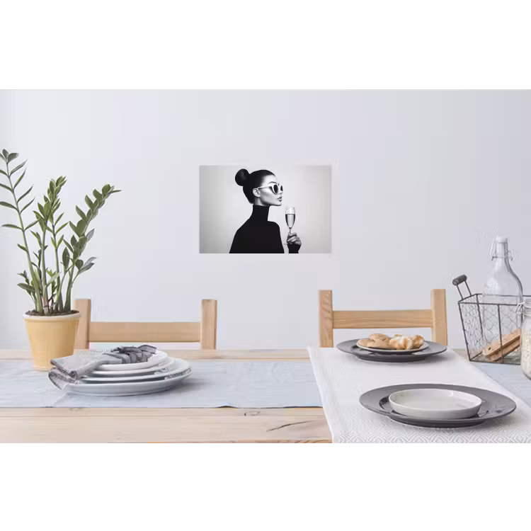 Muursticker - Vrouw - Champagne - Modern — 3