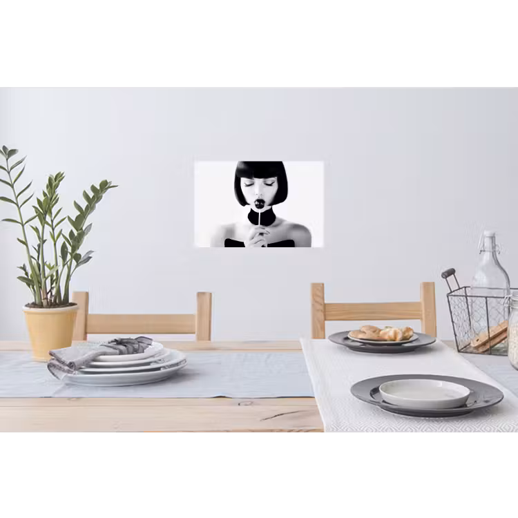 Muursticker - Vrouw - Lolly - Zwart - Wit — 3