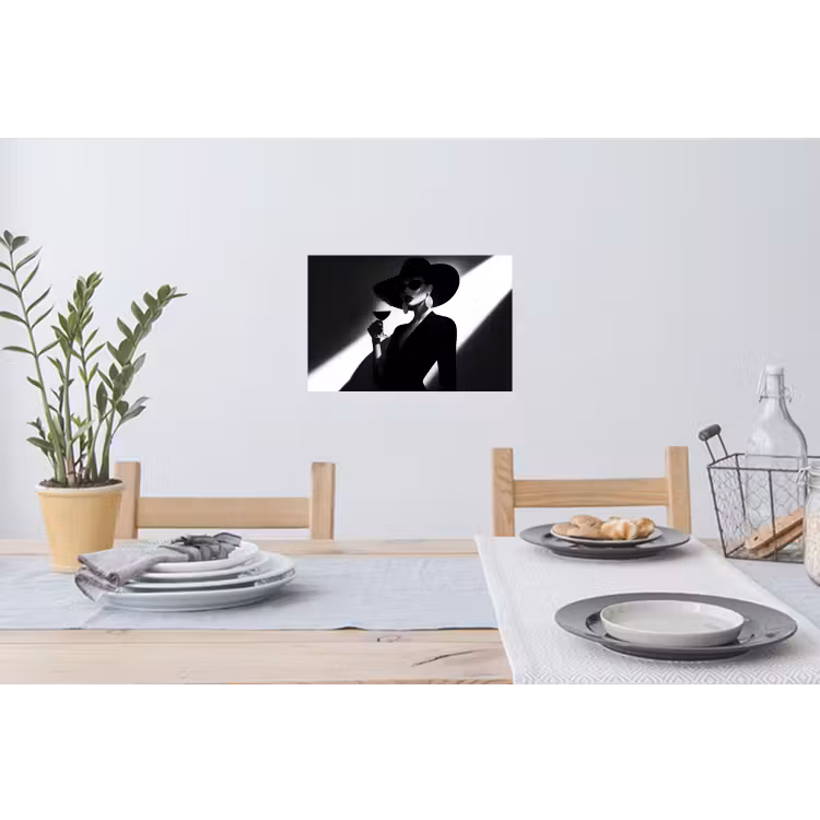 Muursticker - Vrouw - Wijn - Chic — 3