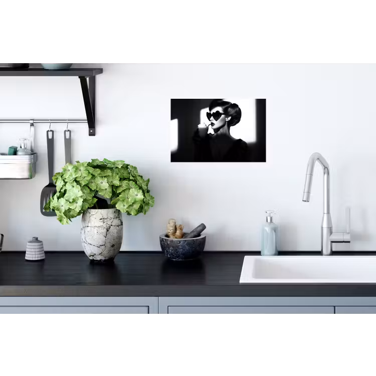 Muursticker - Vrouw - Zwart - Hart — 2