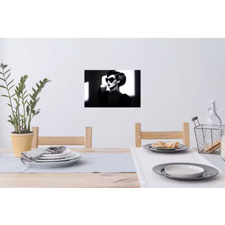 Muursticker - Vrouw - Zwart - Hart — 3