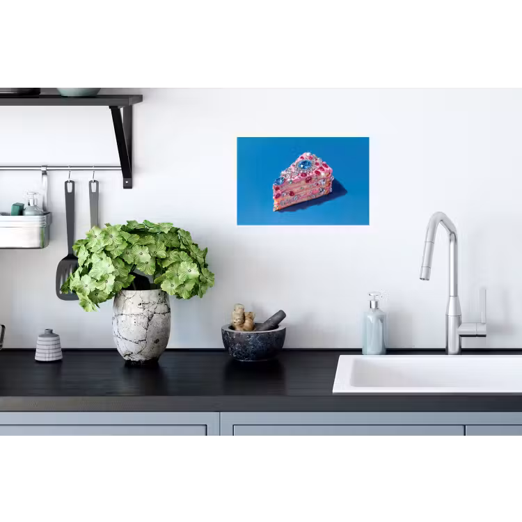 Muursticker - Taart - Edelstenen - Glitters - Roze — 2