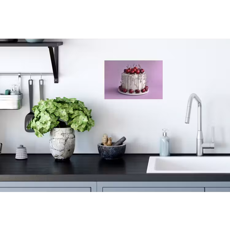 Muursticker - Taart - Kersen - Juwelen - Rood — 2