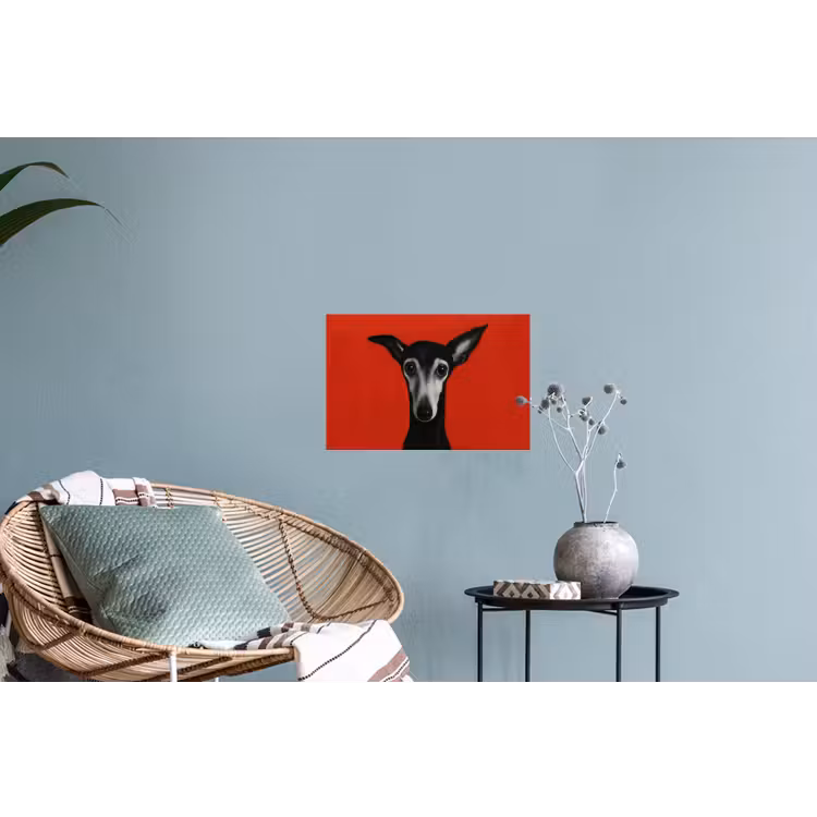 Muursticker - Windhond - Minimalistisch - Rood — 4