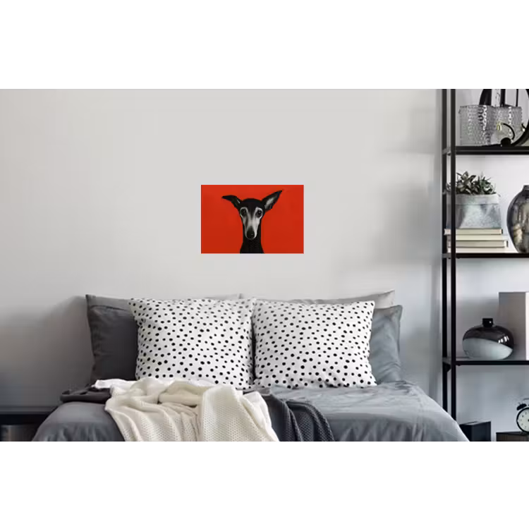 Muursticker - Windhond - Minimalistisch - Rood — 5
