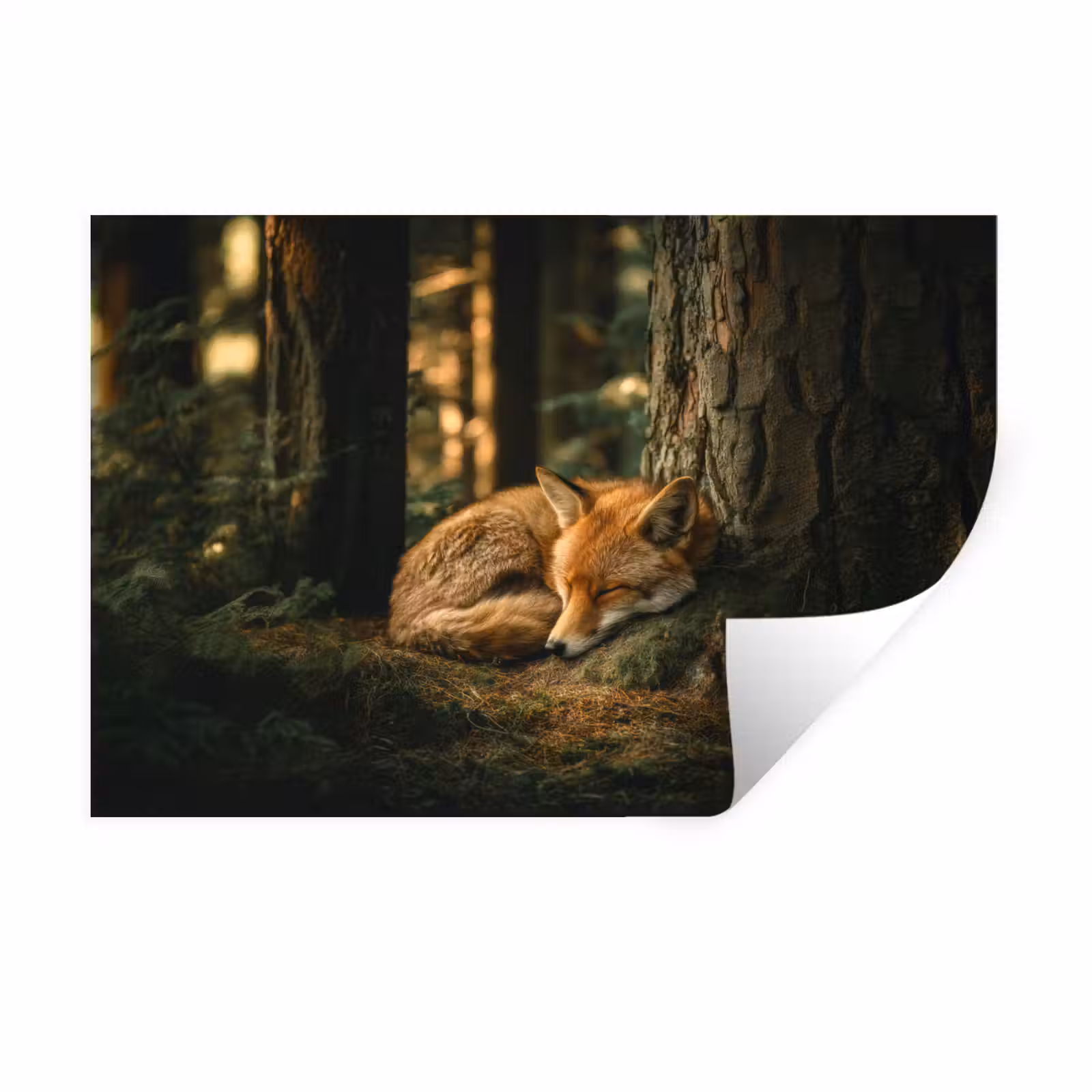 Muursticker - Vos - Bos - Slapen — 1