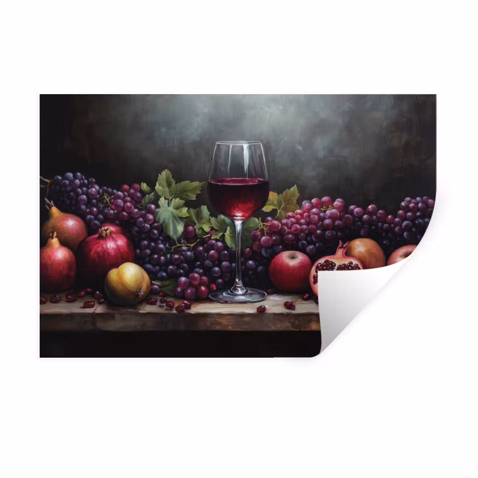Muursticker - Wijn - Fruit - Stilleven — 1