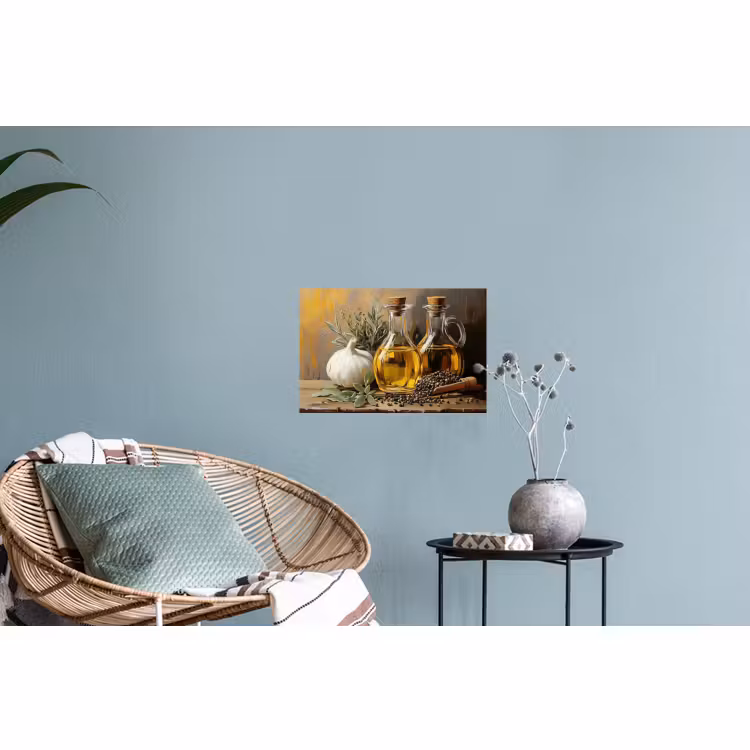 Muursticker - Stilleven - Olijfolie - Knoflook - Kruiden — 4