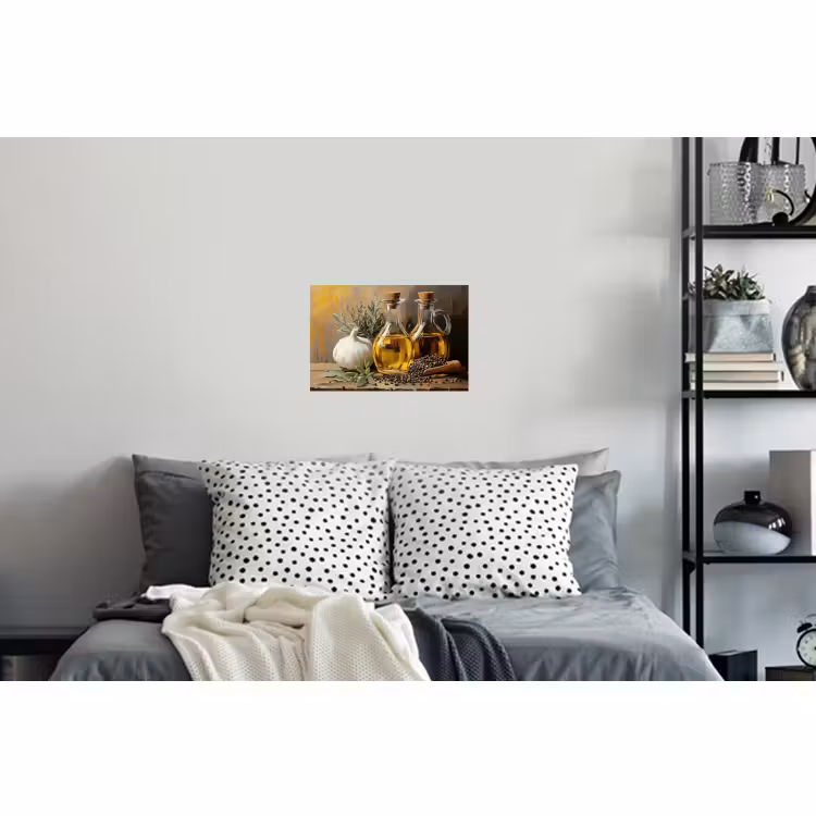 Muursticker - Stilleven - Olijfolie - Knoflook - Kruiden — 5